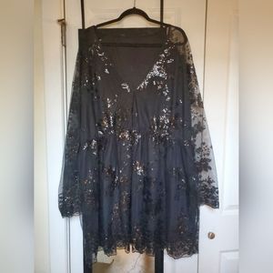 Boohoo Plus Sequin Mini Dress